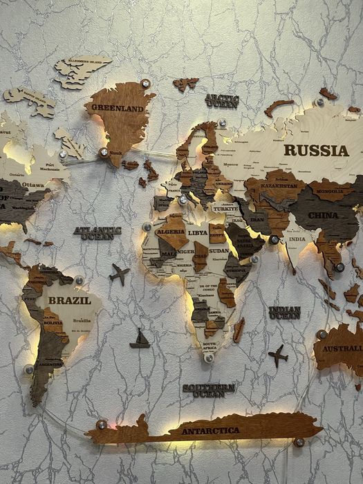 3D Dunyo xaritalari - 3Д Карта мира