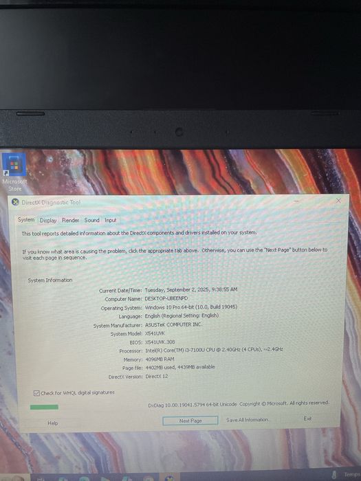 Laptop ASUS A541U