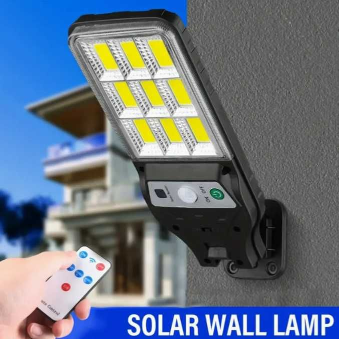 NOUA Lampa solara exterior cu telecomanda senzor miscare