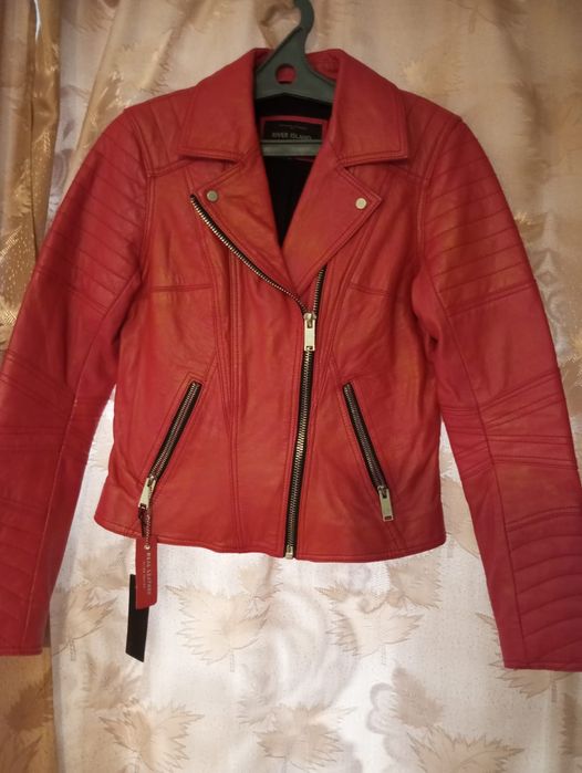 Кожаная куртка косуха. Новая. Бренд River island. Англия