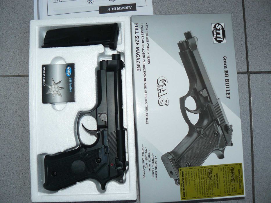 Pistol Airsoft BERETTA ST92F Pe Green GAS Model STTi GGH-9502 Nou,NBB