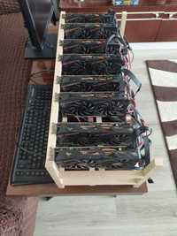 Mining rig 246MH/s ETH 8x Rx580 8GB Майнинг риг / Копачка