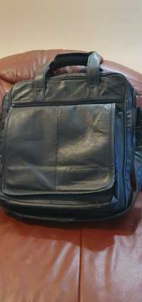 Кожена чанта 40/40см за лаптоп или бизнес стил внос Великобритания