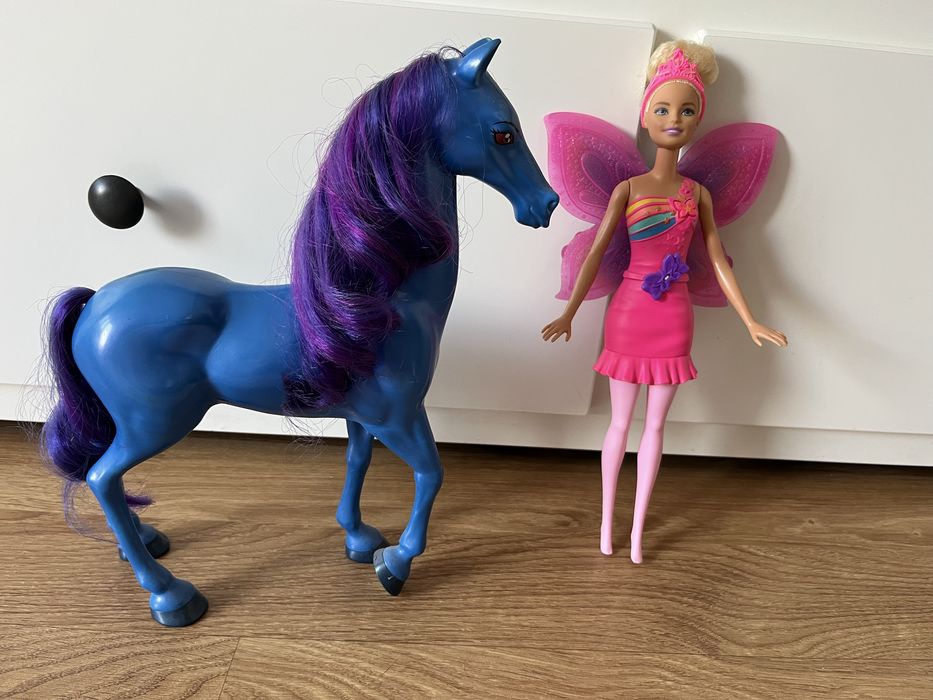 Jucarie cal albastru pentru Barbie