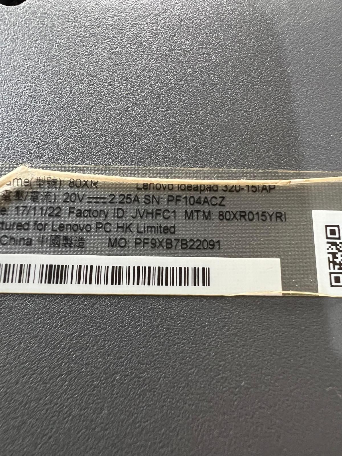 Lenovo IdeaPad 320-15IAP Amanet BKG