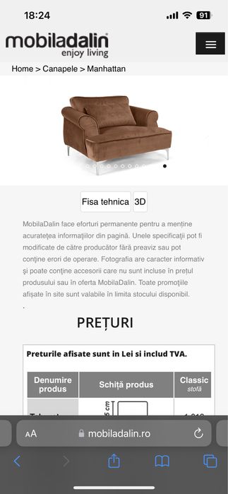 Fotoliu Mobila Dalin