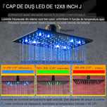 Set de Dus Termostatic cu Functie de Masaj si Cap de Dus, LED -