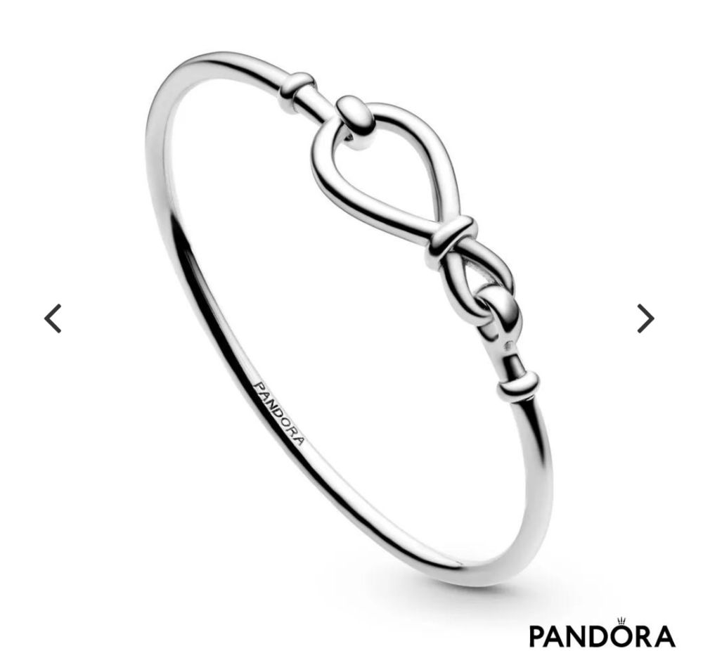 Твърда гривна Pandora infinity bangle knot, размер 2