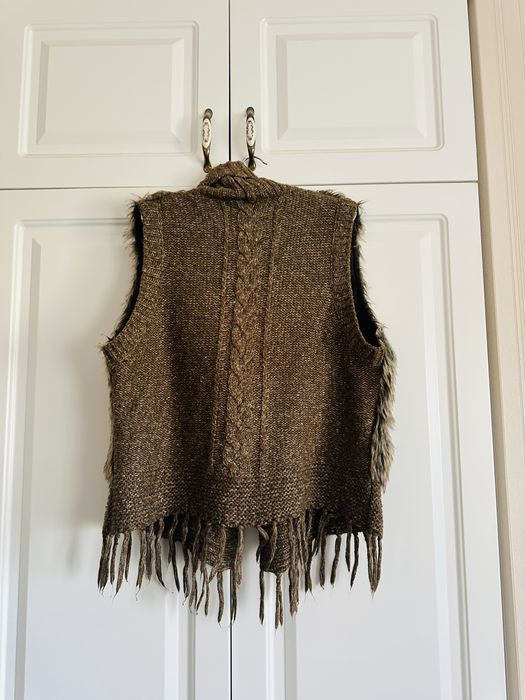 Vesta din blana ecologica ,masura  L , usoara si calduroasa