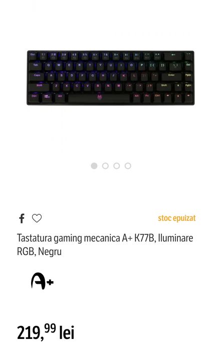 Tastatura gaming A+