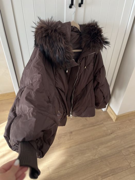 Зимно яке с естествен косъм