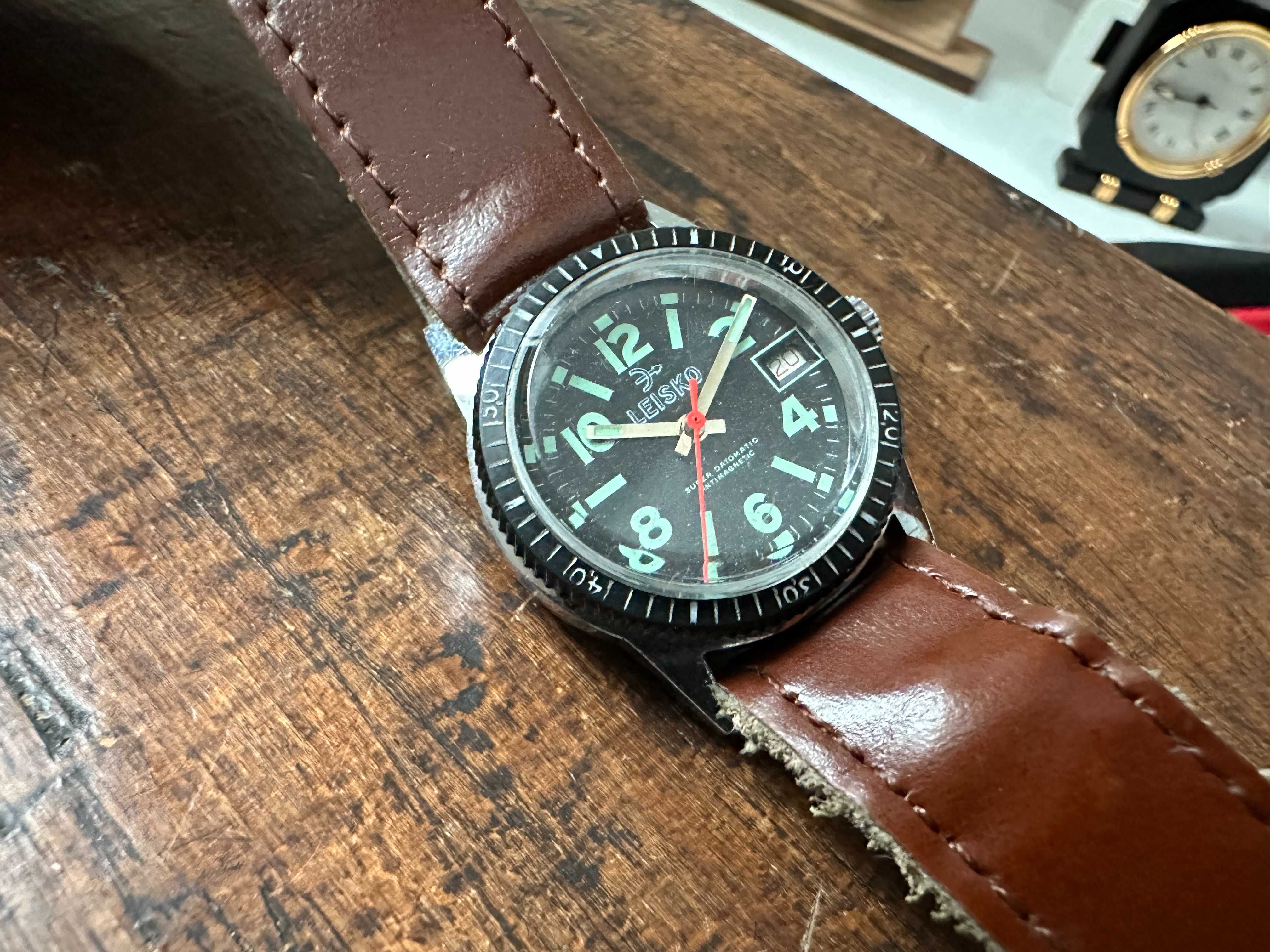 Leisko Super Datomatic vintage ceas diver vintage mecanic