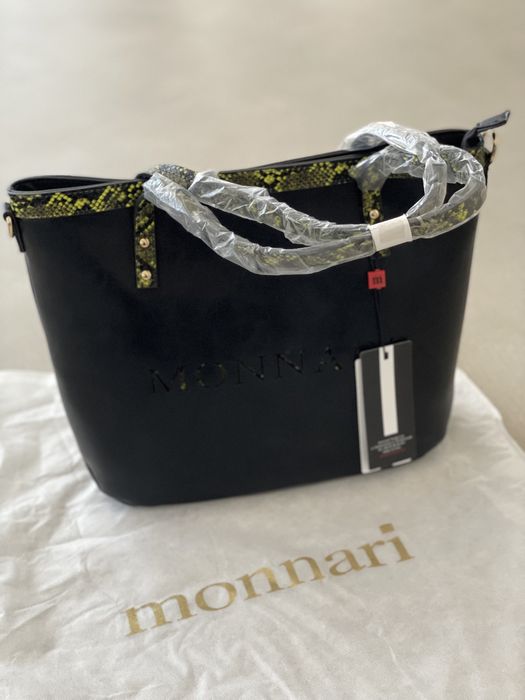 Чисто нова черна чанта MONNARI