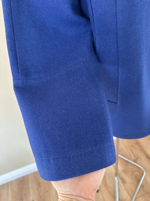 Palton Mango lana S albastru