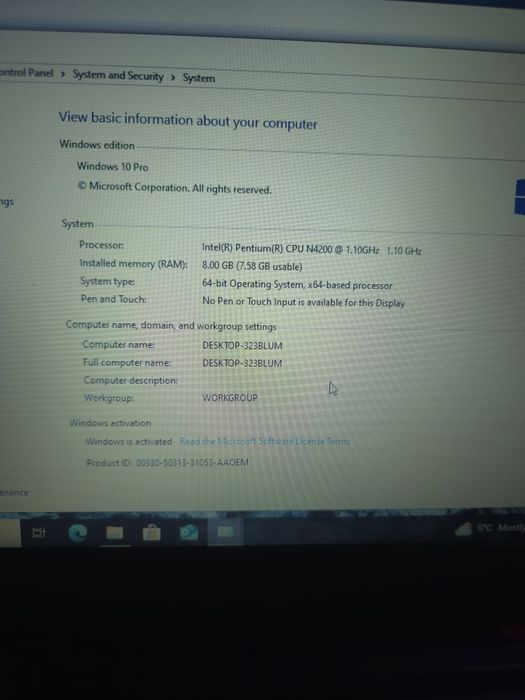 Лаптоп Lenovo V110, 120gb ssd+ 500gb HDD, 8gb ddr3, 4 cores CPU