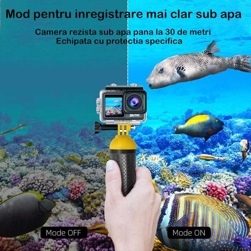 Camera video de actiune sport IARMAC, 5K30FPS,4K60FPS,24MP+Set lentile
