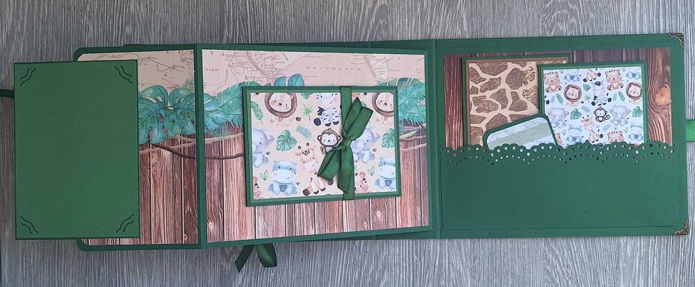 Албум "Джунгла" в зелено, ръчна изработка /24.18