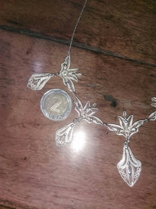 Продавам Шотландска сребърна филигранна антикварна огърлица