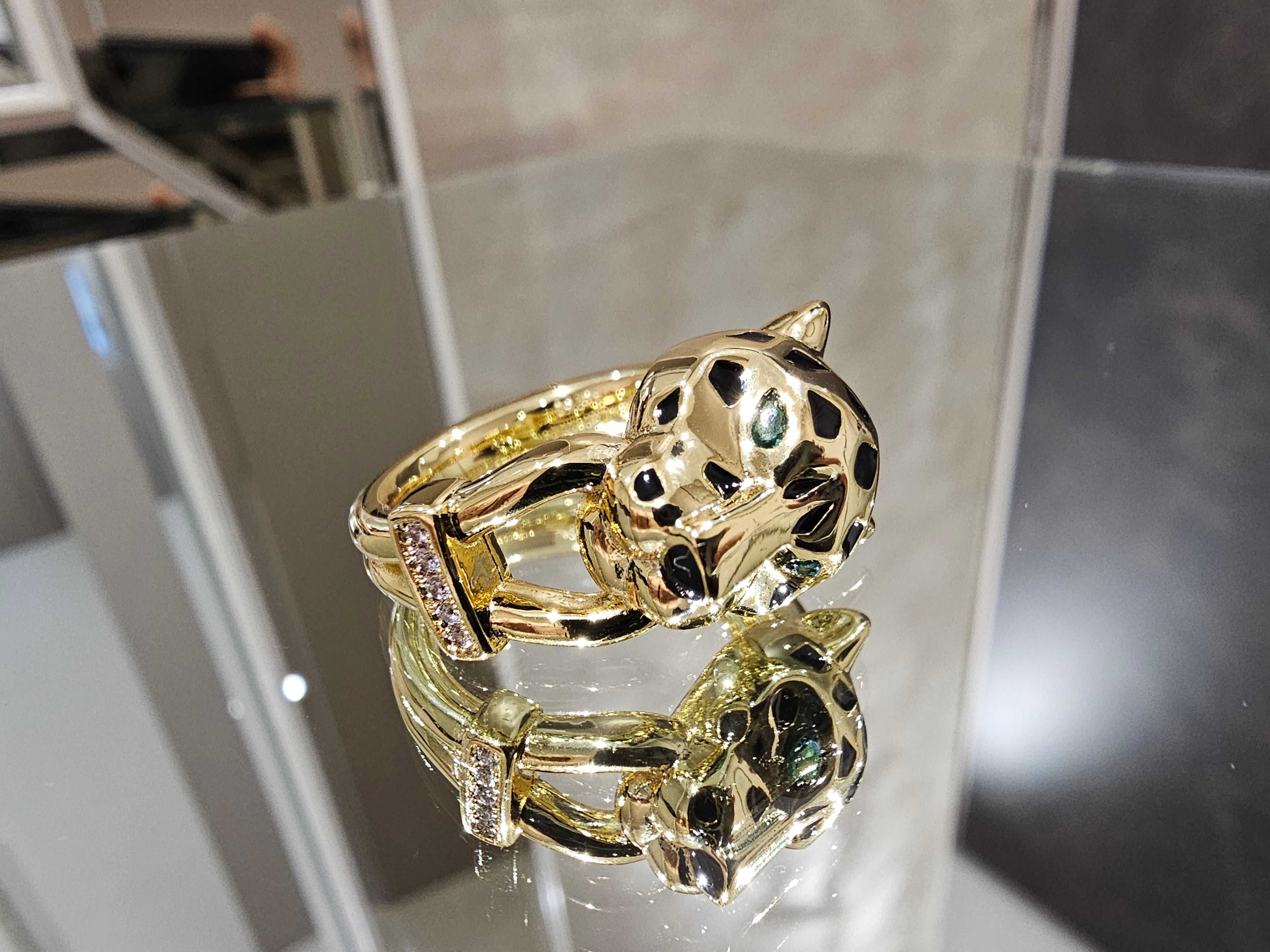 CARTIER Panthere de Cartier Gold Black 5 Diamonds Пръстен