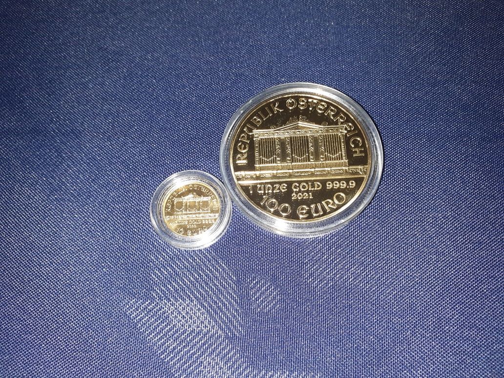 Moneda aurita 100 Euro Vienna Philharmonic 2021  1oz replica.