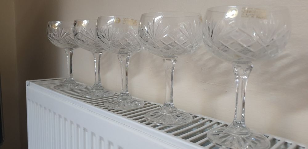 6 cristal zawiercie  pahare cocktail