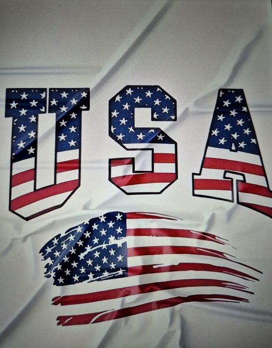 Нова Мъжка Тениска с инциали USA