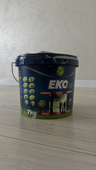 Краска акриловая Радуга ЕКО life для стен и потолков гипоаллергенная