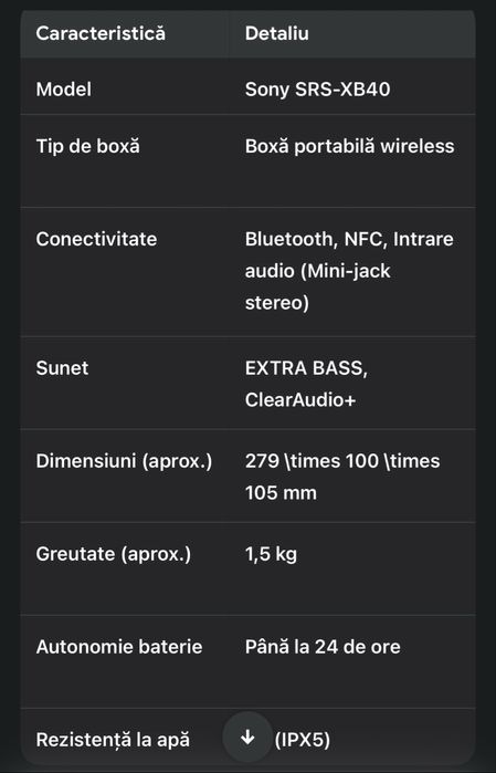 Sony XB40 (Set doua boxe) 800 lei