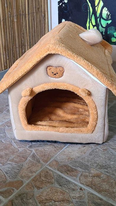 OFERTA! Casuta animale pufoasa / culcus caini si pisici Large