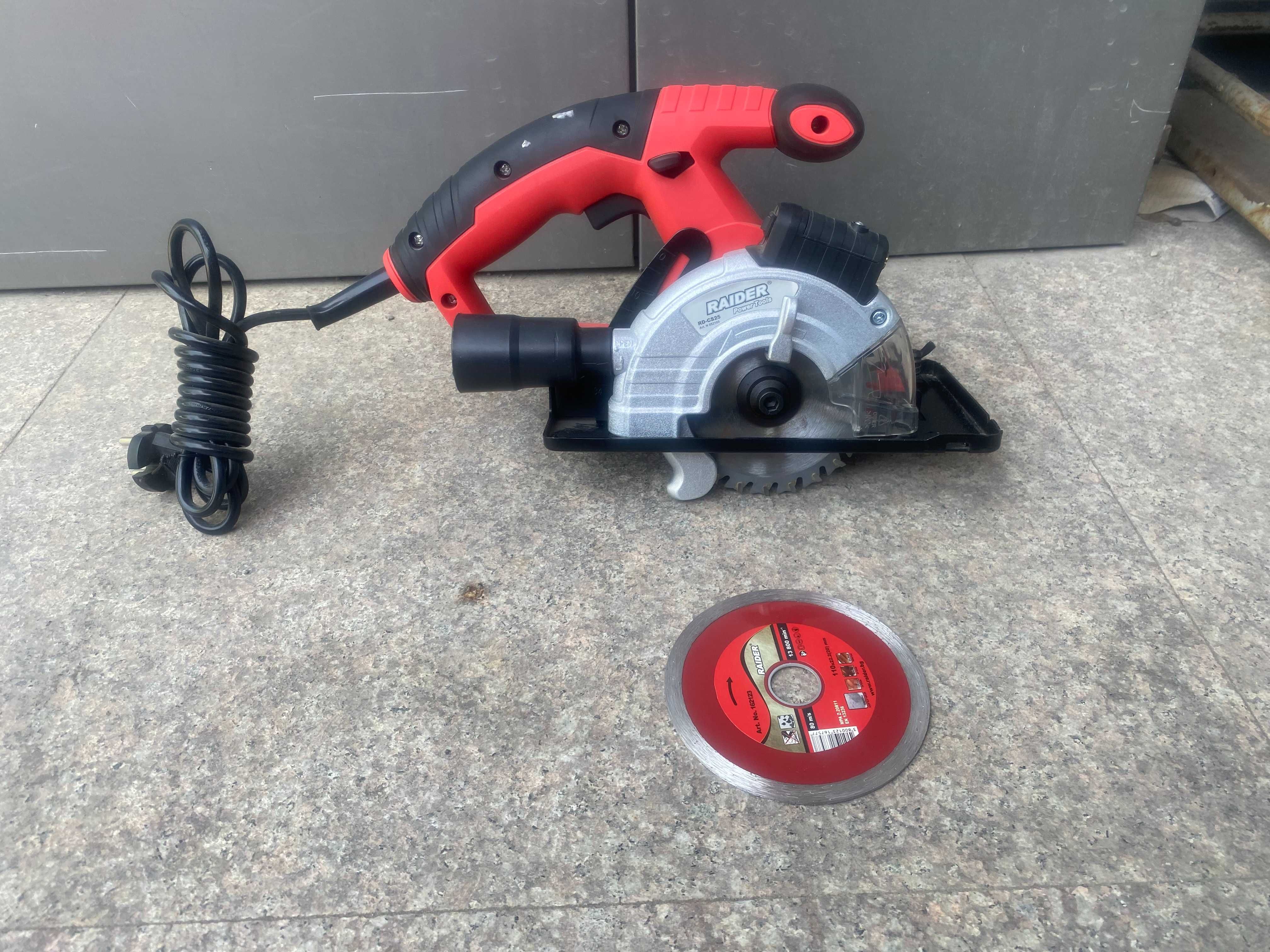 Циркуляр ръчен универсален ø110mm 710W лазер RD-CS25+Диск диамантен