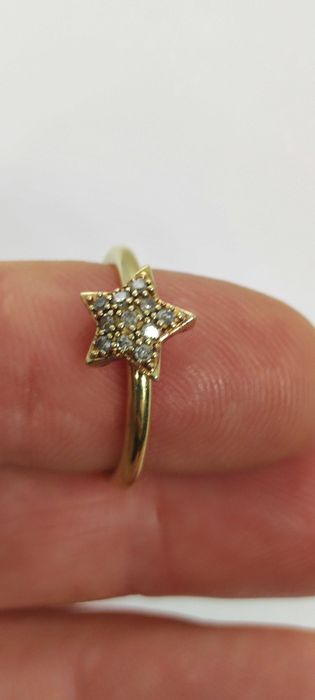 Inel Argint925 Vermeil Cu Diamante