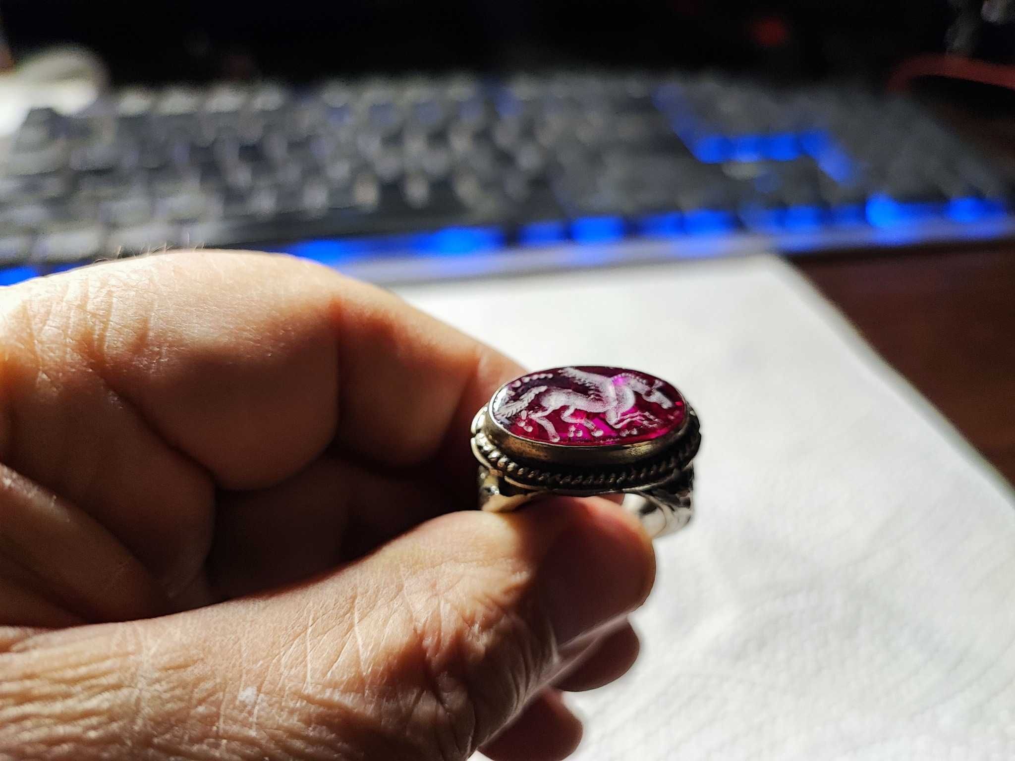 Inel vintage roman cu intaglio
