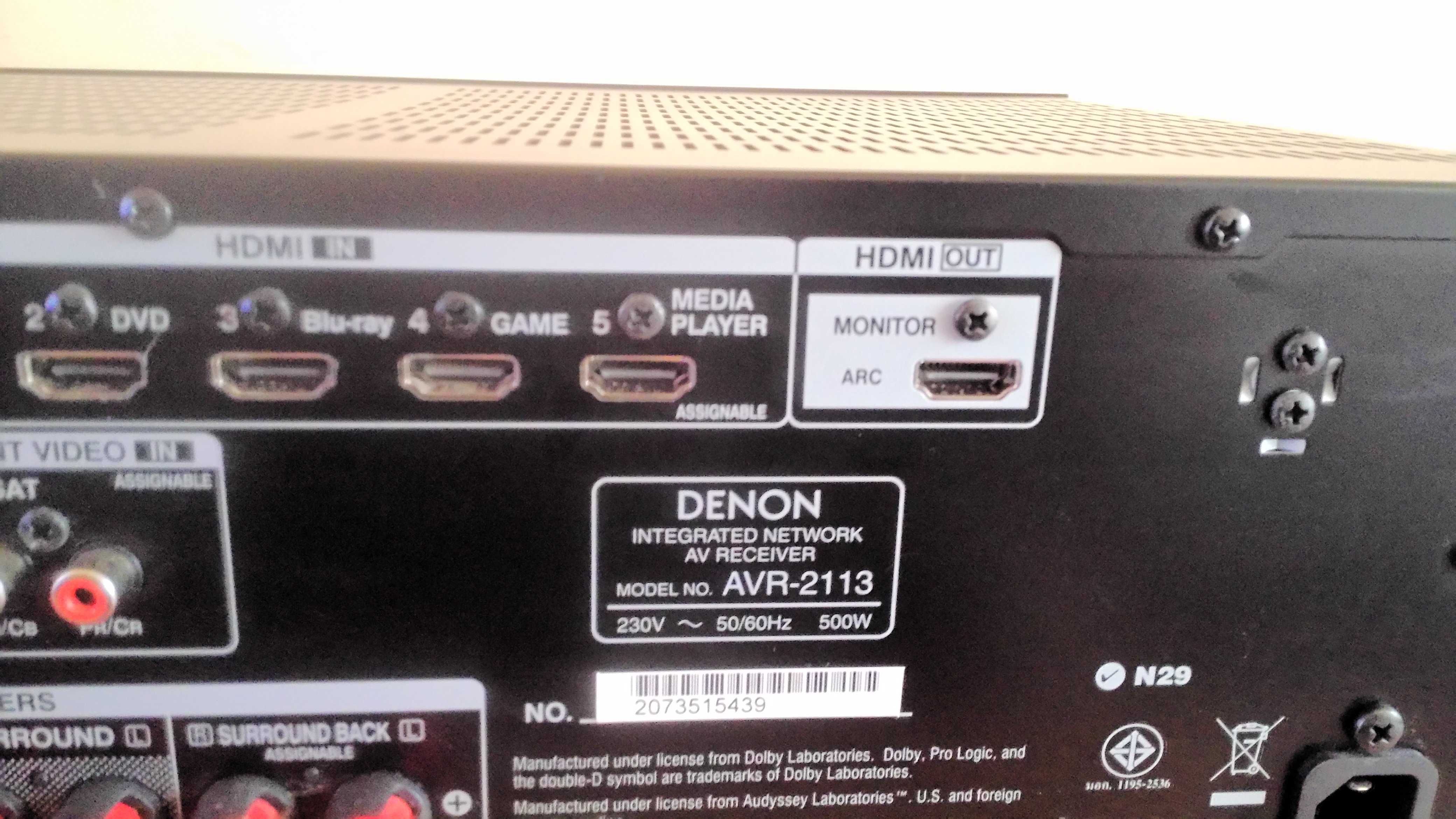 Denon AVR 2113 7.1 HDMI, Internet, USB Home Theatre Receiver
