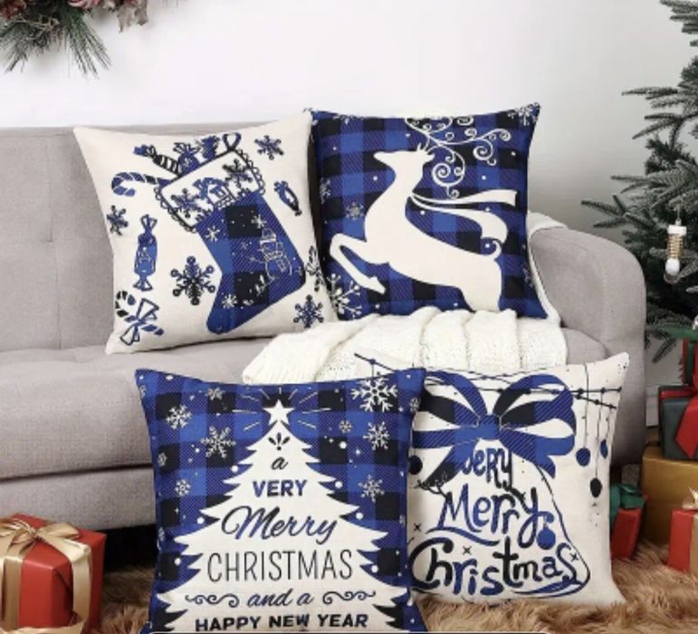 Новогодние наволочки декор для нового года.