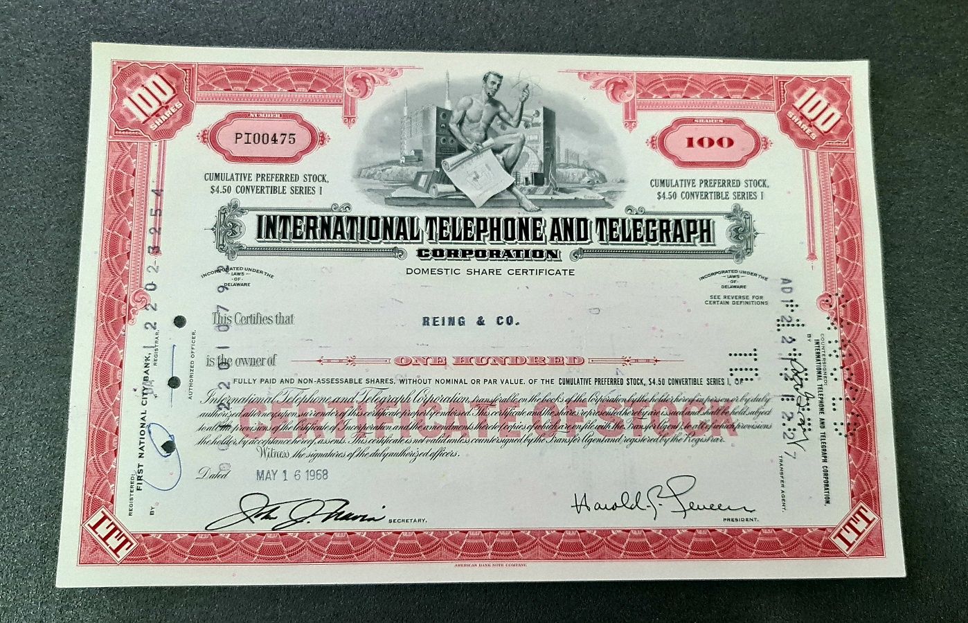Certificate 1968 SUA / 50 Lei Bucata - Stare Impecabila