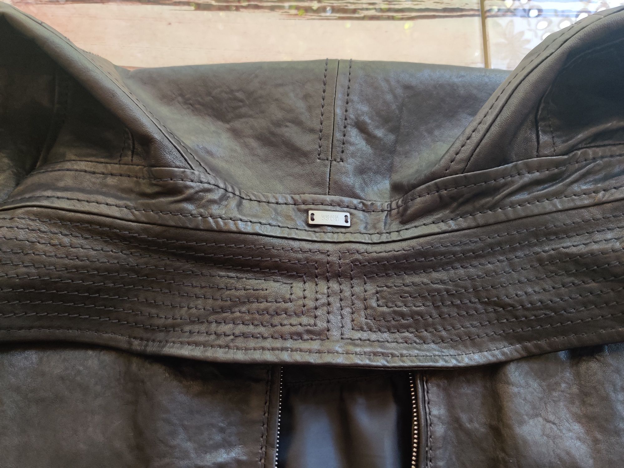 Geaca piele vintage HUGO BOSS