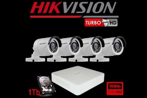 Видео наблюдения Hikvision HD turbo 4 штук