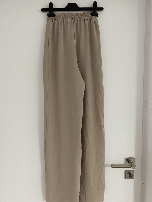 Pantaloni largi Zara marinea xxs culoare nude/bej