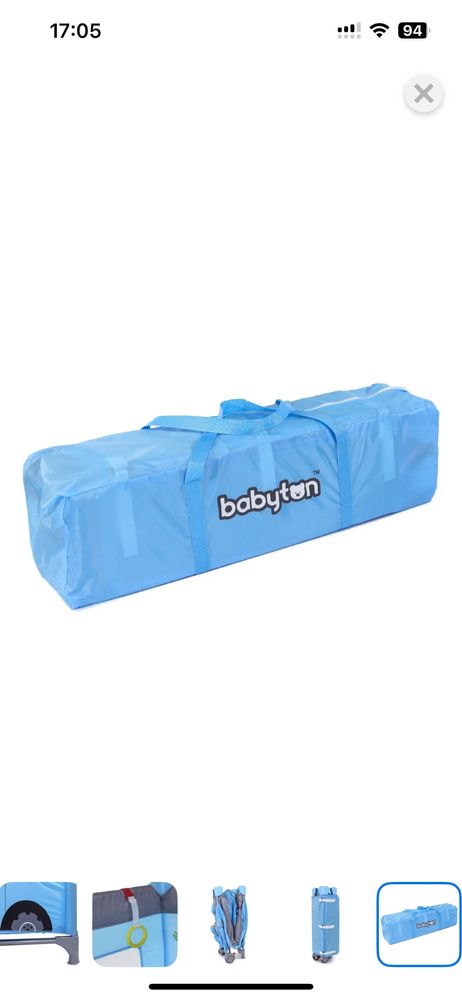 Кровать-манеж Babyton Blue bus G120