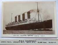 Fotografie carte poștală a Cunard Liner Mauretania (1) din 1907