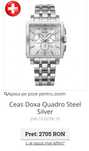 Ceas Doxa Quadro Steel Silver