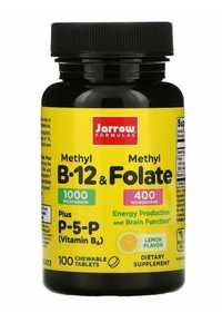 Метилфолат Methyl B-12 & Methyl Folate, Lemon, 100