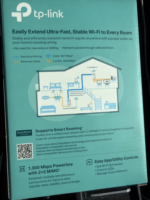 Adaptor Powerline TP-LINK AV1300 Wi-Fi Extender TL-WPA8631P