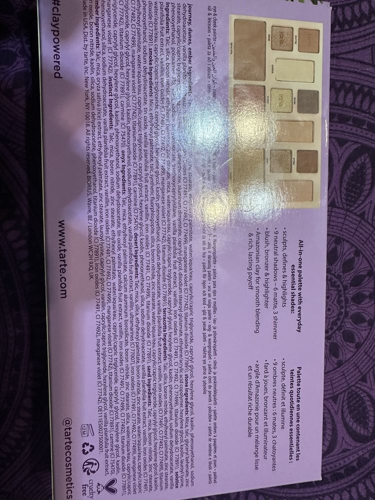 TARTE Палетка для лица Clay Play Face Shaping Palette V2
