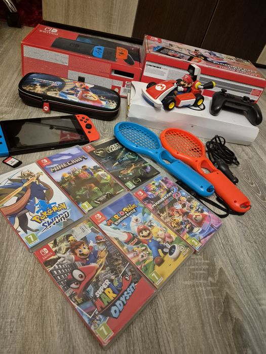 Nintendo Switch jocuri Mario Kart Minecraft Odyssey