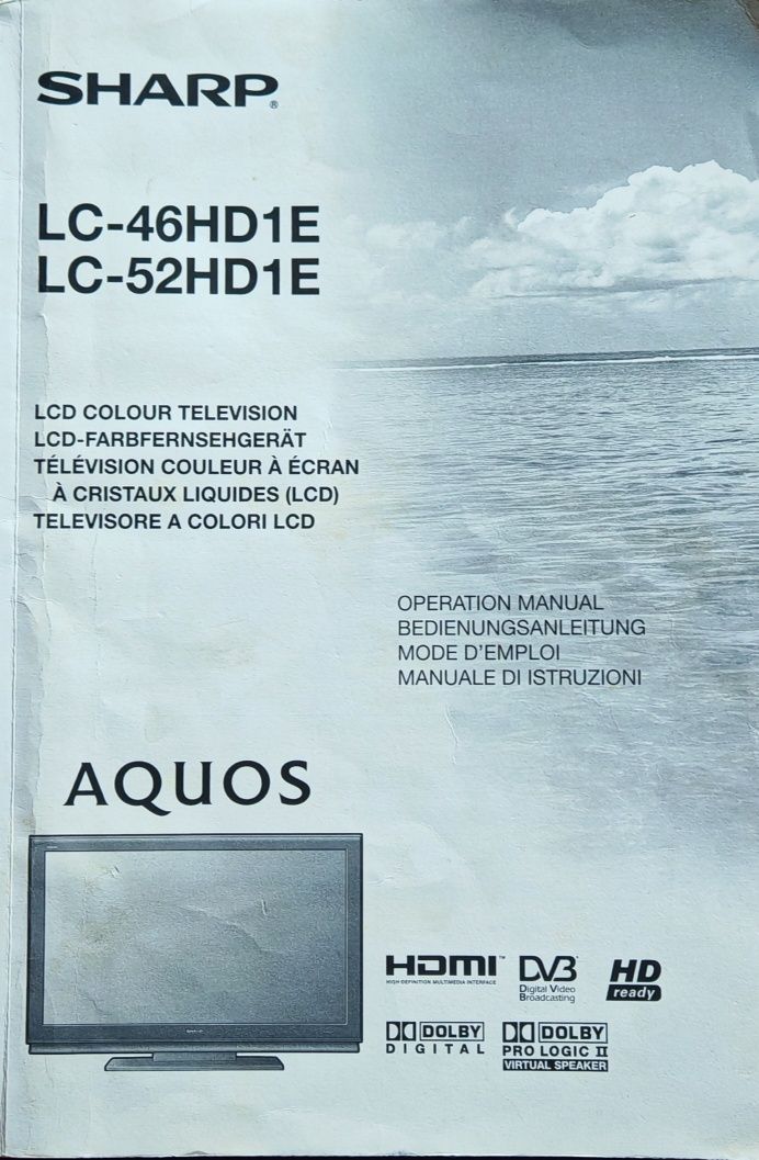 46" Full HD LCD Телевизор Sharp 46HD1E