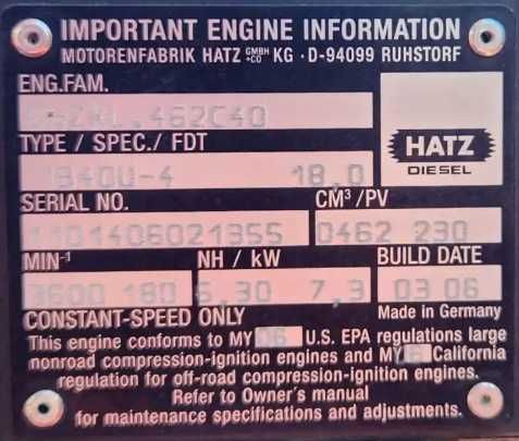 Motor HATZ 2L41C SH pentru buldoexcavator – Livrare rapidă