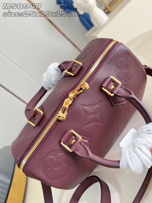 Geanta Louis Vuitton Speedy 25 cm, bordo, Premium
