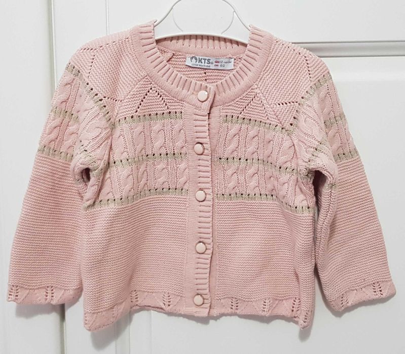 Cardigan cu mânecă lungă, cu pantaloni tip geanși, eleganți, pt.fetițe