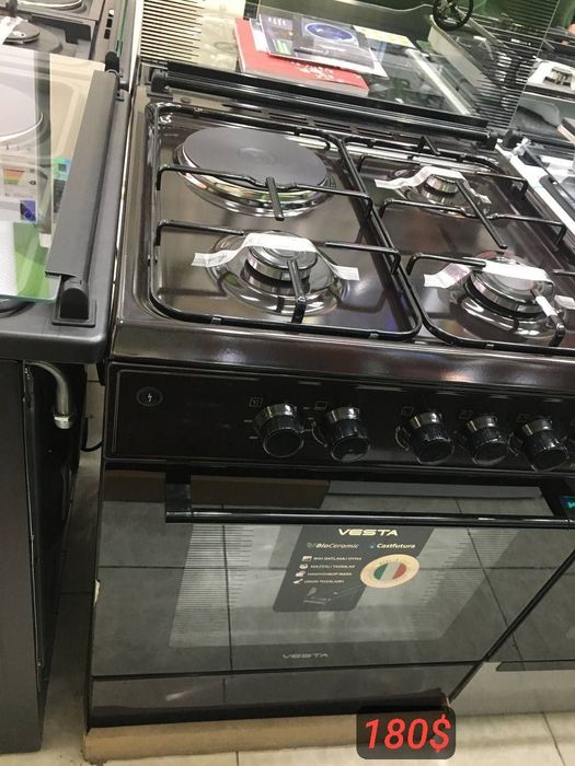 VESTA gaz plitasi Газовые плиты Vesta Zajigalkali Qopqog'i oynali 
Dos
